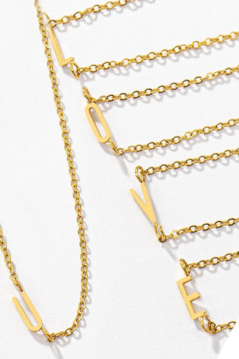 delicate real gold dipped initial LA3accessories