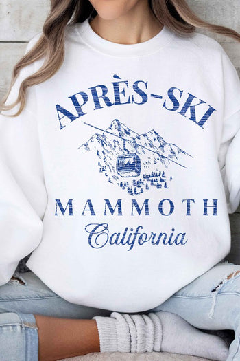 PLUS SIZE APRES SKI MAMMOTH GRAPHIC SWEATSHIRT ALPHIA