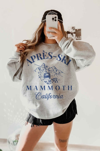 PLUS SIZE APRES SKI MAMMOTH GRAPHIC SWEATSHIRT ALPHIA