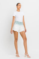 Super High Rise Paperbag Waistband Ombre Shorts VERVET by Flying Monkey