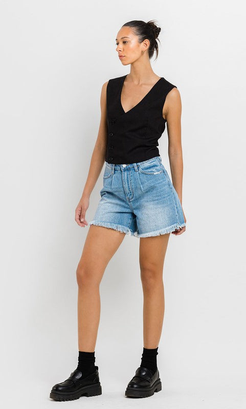 Super High Rise Pleats Shorts VERVET by Flying Monkey