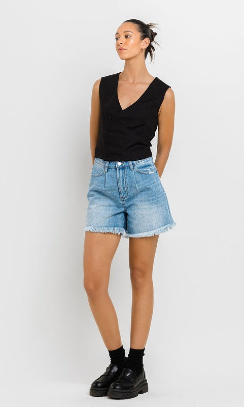 Super High Rise Pleats Shorts VERVET by Flying Monkey