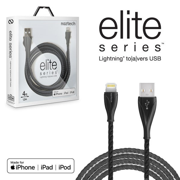 Naztech Elite Series MFI Lightning Metal Cable 4ft Jupiter Gear