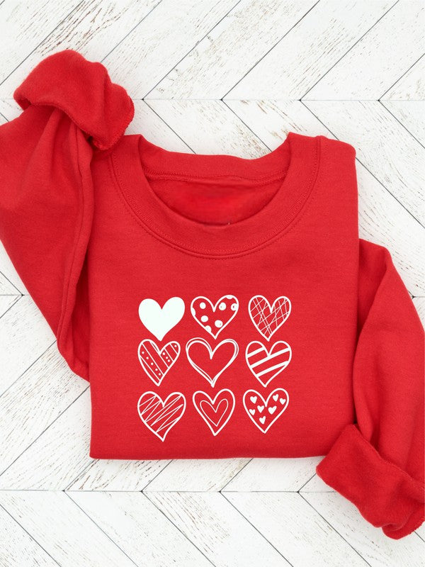 Nine Heart Valentine Sweatshirt Ocean and 7th