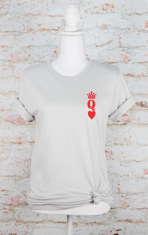 Queen of Hearts Valentine Graphic Tee Ocean and 7th