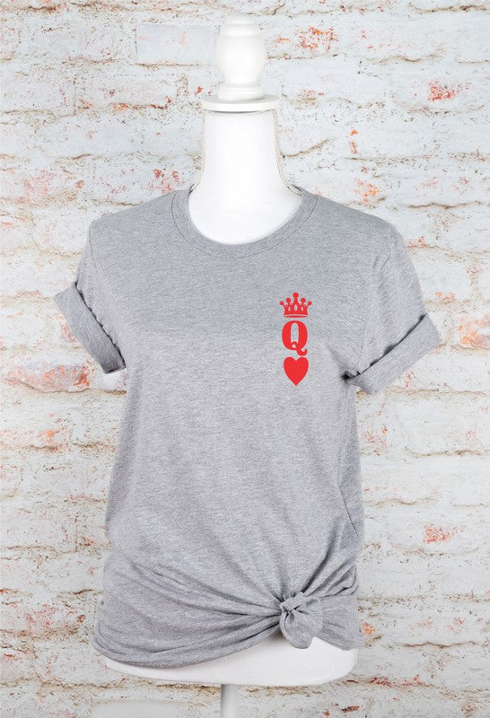 Queen of Hearts Valentine Graphic Tee Ocean and 7th