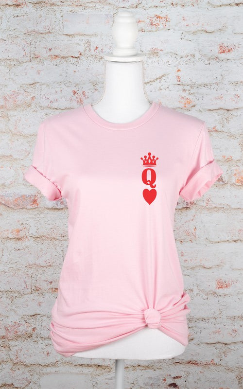Queen of Hearts Valentine Graphic Tee Ocean and 7th