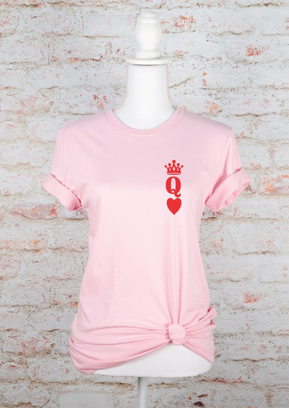 Queen of Hearts Valentine Graphic Tee Ocean and 7th