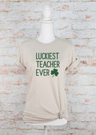 Luckiest Teacher Ever St. Patrick's Day Graphic Ocean and 7th