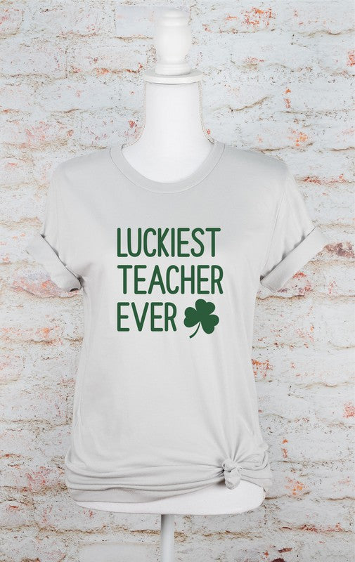 Luckiest Teacher Ever St. Patrick's Day Graphic Ocean and 7th