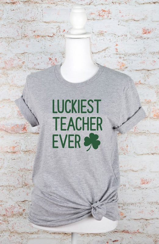 Luckiest Teacher Ever St. Patrick's Day Graphic Ocean and 7th