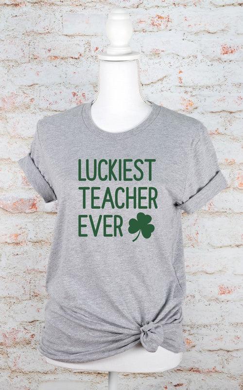 Luckiest Teacher Ever St. Patrick's Day Graphic Ocean and 7th