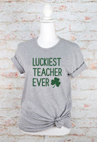 Luckiest Teacher Ever St. Patrick's Day Graphic Ocean and 7th