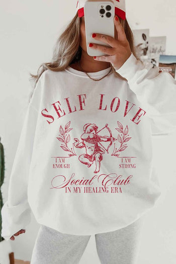 SELF LOVE VALENTINES OVERSIZED SWEATSHIRT ROSEMEAD LOS ANGELES CO