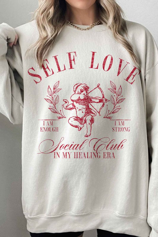 SELF LOVE VALENTINES OVERSIZED SWEATSHIRT ROSEMEAD LOS ANGELES CO