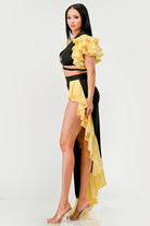 Sunset Ruffle Glamour Gown Athina