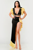 Sunset Ruffle Glamour Gown Athina