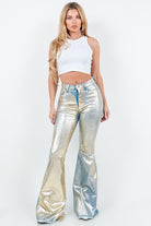 Bell Bottom Jean in Gold Foil GJG Denim