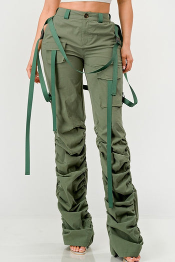 Ruched Utility Elegance Pants Athina