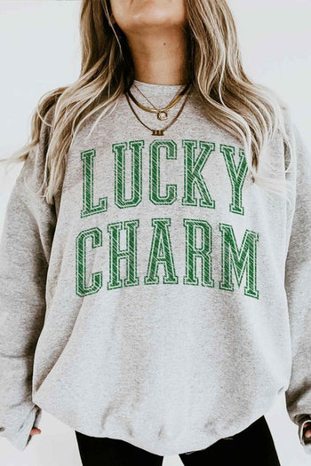 LUCKY CHARM ST PATRICKS GRAPHIC SWEATSHIRT ALPHIA