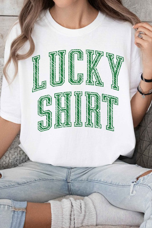 LUCKY SHIRT ST PATRICKS GRAPHIC TEE ROSEMEAD LOS ANGELES CO