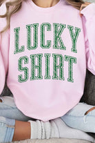 LUCKY SHIRT ST PATRICKS GRAPHIC SWEATSHIRT ROSEMEAD LOS ANGELES CO