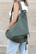 Kai Asymmetric Canvas Backpack Aili's Corner