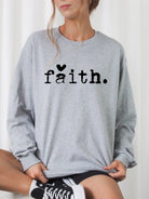 Faith Heart Cozy Graphic Sweatshirt Ocean and 7th