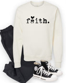 Faith Heart Cozy Graphic Sweatshirt Ocean and 7th