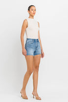 High Rise Side Slit A Line Shorts VERVET by Flying Monkey