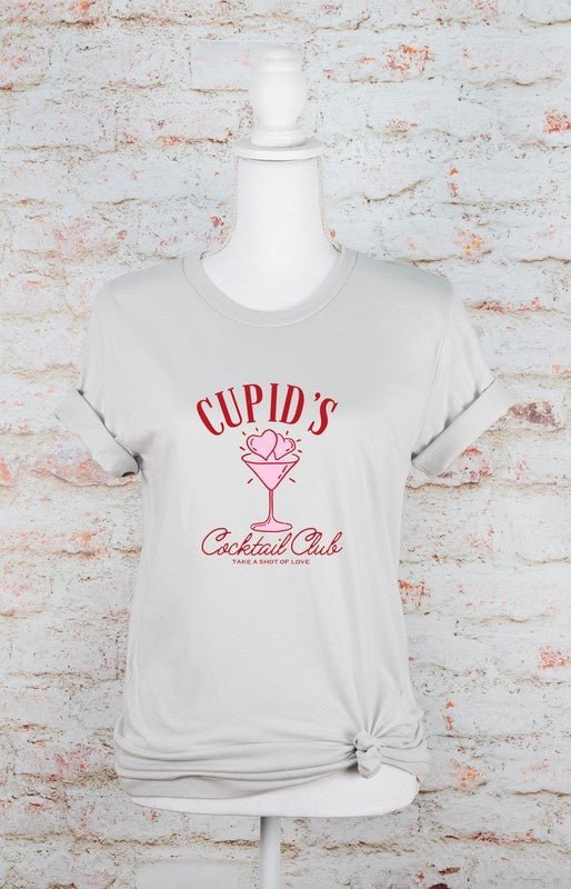 Cupid's Cocktail Club Valentine Graphic Tee Ocean and 7th