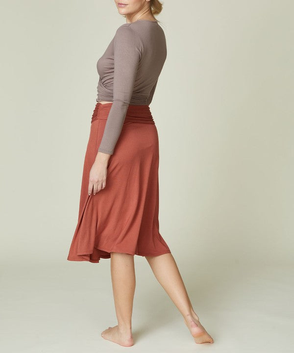 BAMBOO FLARED MID LENGTH SKIRT Fabina