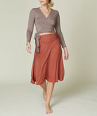 BAMBOO FLARED MID LENGTH SKIRT Fabina