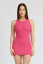 ROUND NECK FITTED MINI DRESS Emory Park