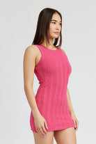 ROUND NECK FITTED MINI DRESS Emory Park