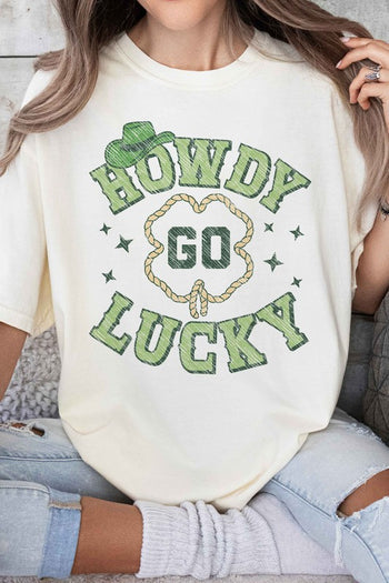 HOWDY GO LUCKY ST PATRICKS GRAPHIC TEE ALPHIA