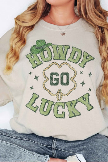 HOWDY GO LUCKY ST PATRICKS OVERSIZED SWEATSHIRT ALPHIA