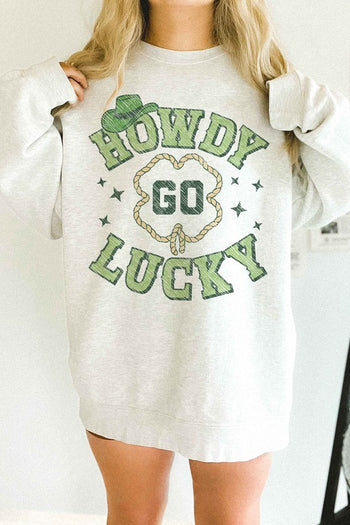 HOWDY GO LUCKY ST PATRICKS OVERSIZED SWEATSHIRT ALPHIA