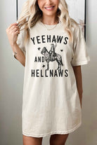 YEE HAWS AND HELL NAWS COUNTRY OVERSIZED TEE ALPHIA