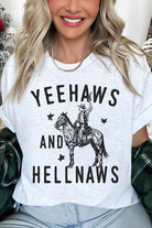 YEE HAWS AND HELL NAWS COUNTRY OVERSIZED TEE ALPHIA