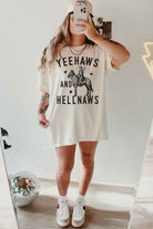 YEE HAWS AND HELL NAWS COUNTRY OVERSIZED TEE ALPHIA