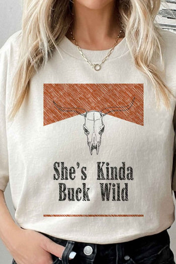 SHES KINDA BUCK WILD GRAPHIC TEE ROSEMEAD LOS ANGELES CO