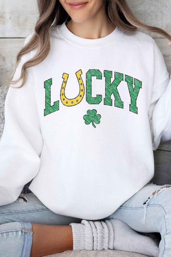 LUCKY CHARM ST PATRICKS GRAPHIC SWEATSHIRT ALPHIA