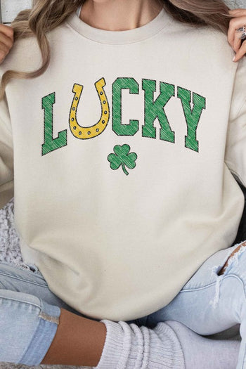 LUCKY CHARM ST PATRICKS GRAPHIC SWEATSHIRT ALPHIA