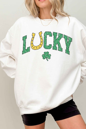 LUCKY CHARM ST PATRICKS OVERSIZED SWEATSHIRT ALPHIA