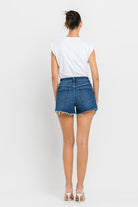 High Rise Slit Raw Hem A-Line Shorts VERVET by Flying Monkey