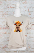 Orange Baby Highland Cow Graphic Tee Ocean and 7th