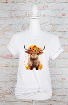 Orange Baby Highland Cow Graphic Tee Ocean and 7th