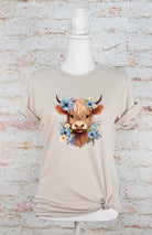 BLUE Baby Highland Cow Graphic Tee Ocean and 7th