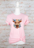 BLUE Baby Highland Cow Graphic Tee Ocean and 7th